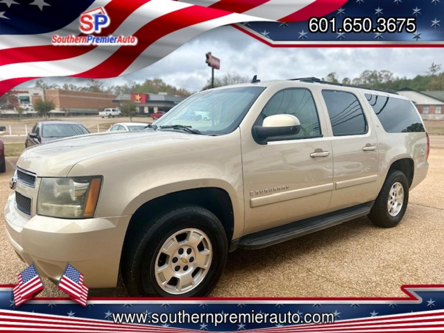 2008 TAN CHEVROLET SUBURBAN BASE; LT LS (3GNFC16038G) with an 5.3L V8 OHV 16V FFV engine, 4-Speed Automatic transmission, located at 922 W. Beacon St., Philadelphia, MS, 39350, (601) 650-3675, 32.770447, -89.127151 - Title: 2008 Chevrolet Suburban LS 1500 Year: 2008 Make: Chevrolet Model: Suburban Engine: 5.3L V8 OHV 16V FFV Body: SPORT UTILITY 4-DR Transmission: 4-Speed Automatic Overdrive Drive Type: RWD Mpg City: 15 Mpg: 21 Trim: LS 1500 - Photo#2